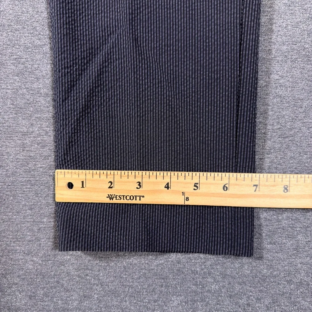 Banana‎ Republic Dress Pants Men 31x30 Blue Seersucker Wool Silk Slim Fit Summer